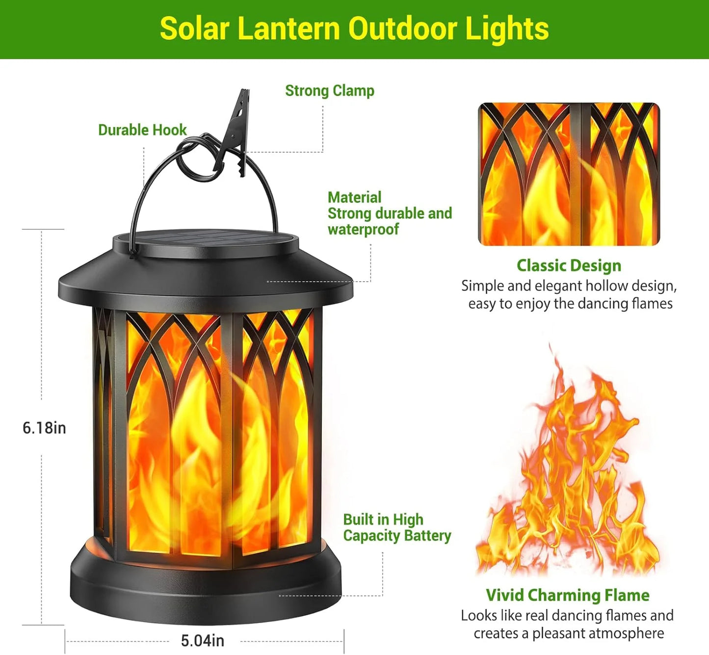 🎃 New for Halloween🔥Upgraded Solar Flame Lantern
