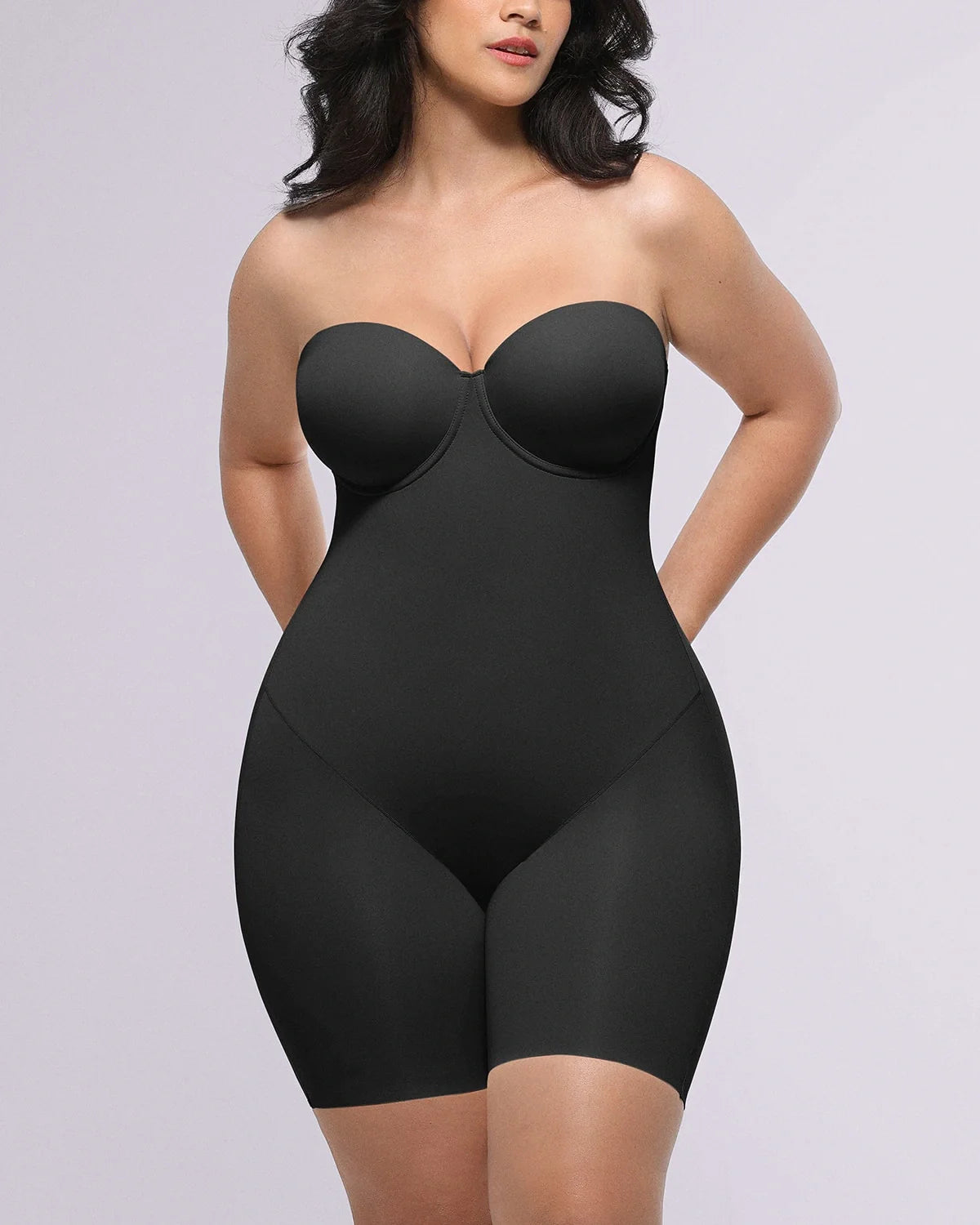 Strapless Mid Thigh Bodysuit