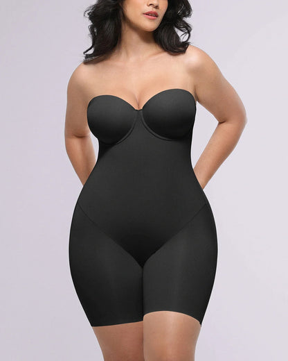Strapless Mid Thigh Bodysuit