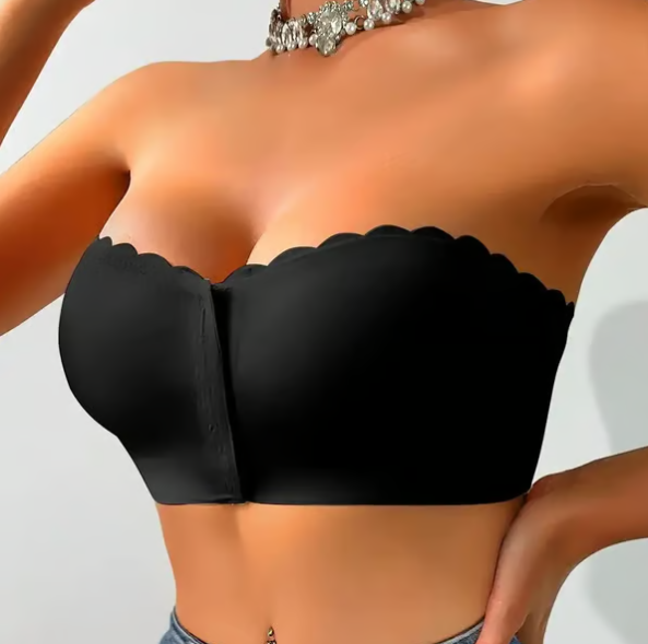 ❤️Seamless Front Closure Strapless Bandeau Bra