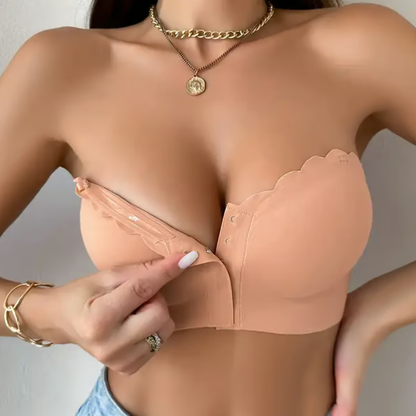 ❤️Seamless Front Closure Strapless Bandeau Bra