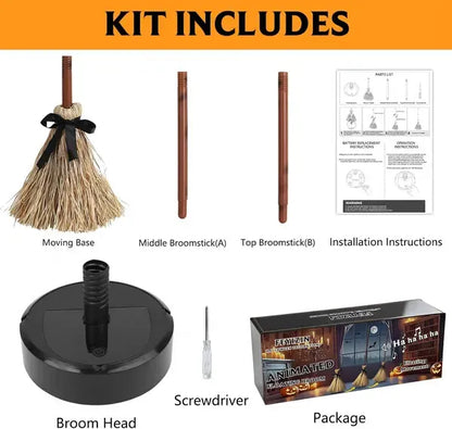 🧙‍♀️Floating Witch's Broom –Haunted Dancing Broom