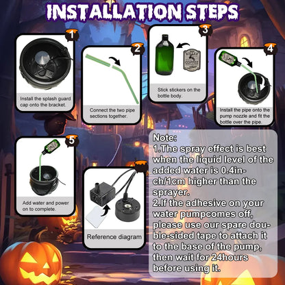 "Magic Floating Potion Cauldron Diffuser – Halloween Decor with Fog & LED Lights"